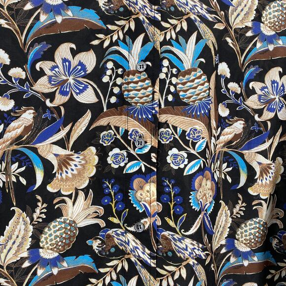 J. McLaughlin‎ Lorinda Button-Back Modal Silk Long Sleeve Blouse Size Large - Picture 7 of 9